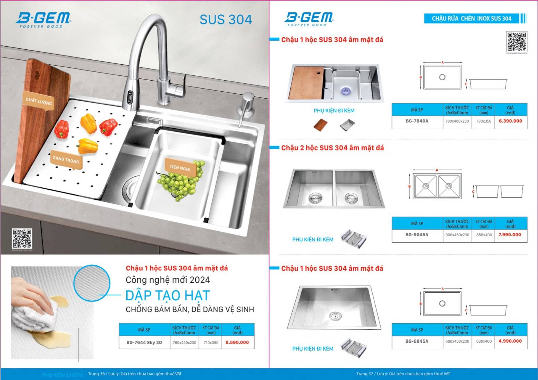 Thiết bị vệ sinh BGEM Catalogue và Bảng giá mới nhất  2024 /Page 19